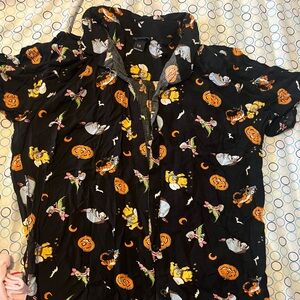 Winnie the Pooh Halloween button down shirt